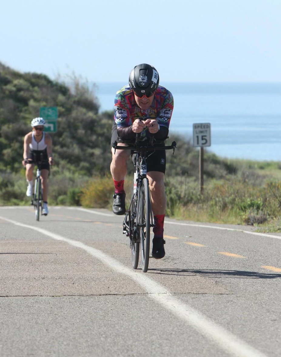 Ryan King Biking Ironman Triathlon