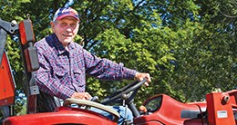 jim on his tractor