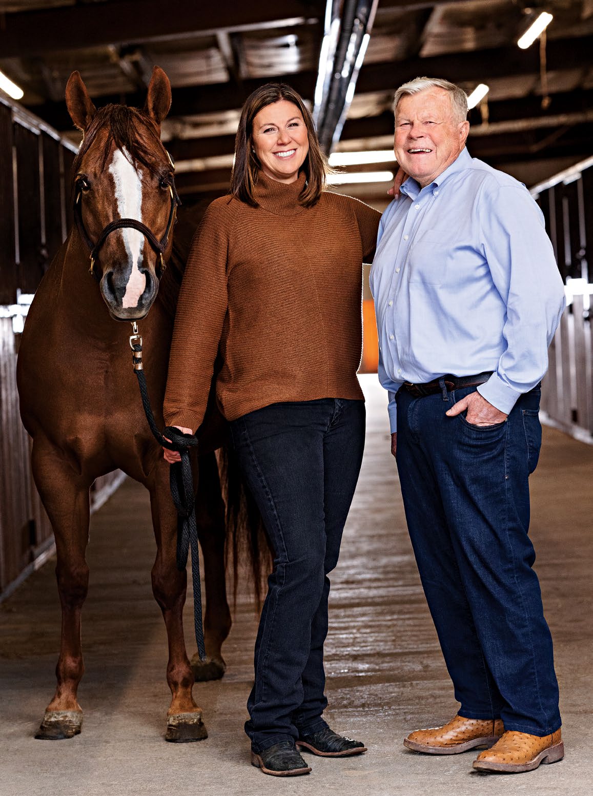 Cori Sampson Vokoun and John Sampson w/ Horse