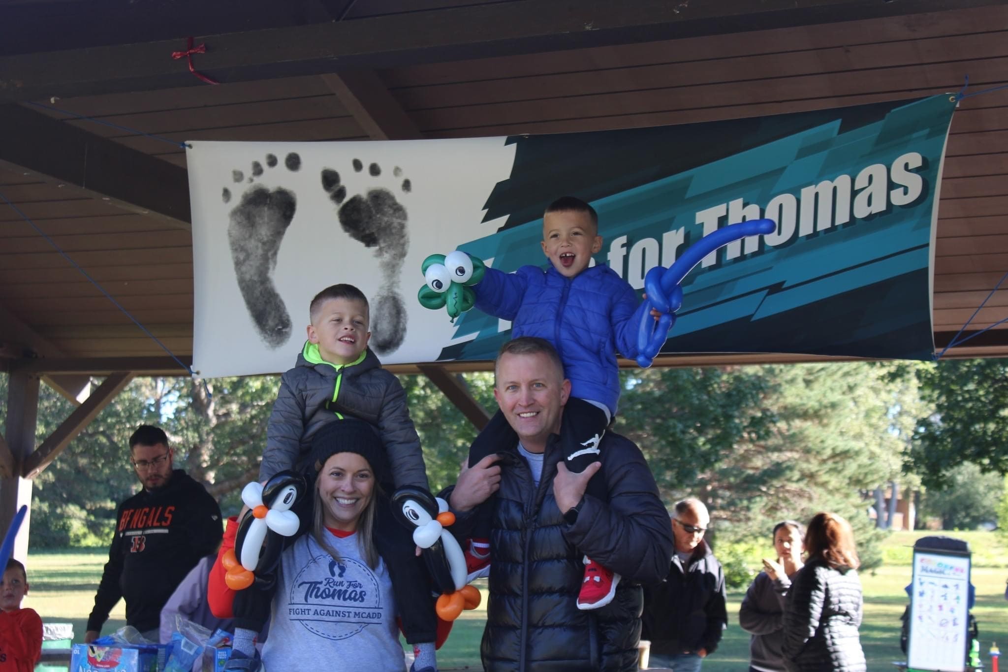 The Wallin family at the Run for Thomas event