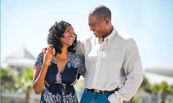 Couple enjoying a walk